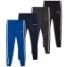 iXtreme 4 Pack Athletic Boys Fleece Joggers Sweatpants, Performance Active Tricot Track Pants for Youth Boys with Pockets Black/Dark Grey/Navy/Royal 10-12