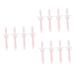 Minkissy 12 pcs bite ring made of silicone brass toothbrush baby toothbrush toothbrush made of silicone baby toothbrush with lid newborn pink soft fur toothbrush