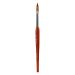 Kolinsky Acrylic Nail Brush Professional Red Wood Sable Acrylic Nail Art Brush Oval Shaped Nail Acrylic Brush for Nail Extension Carved 3D Home Salon Tech Beginner (Size 8)