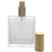 Kosmetex 100ml Square Glass Bottle with Gold Atomizer Luxury Perfume Container for International Shipping - Buy Online on GoSupps.com