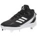 adidas Men's Icon 7 Mid Baseball Shoe 11.5 Black/White/Silver Metallic