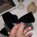 Black Ribbon Bow Hair Clips - Cute Accessories for Girls & Women [1 Pair] - Buy Online on GoSupps.com