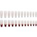 French Tip Press on Nails - Long Press On Nails with Nail Tips Red and white false nails Design Glossy Naked Pink press on nails Acrylic False Nails Cute Artificial Nails - Buy Online on GoSupps.com