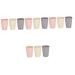 FRCOLOR 12 pcs student toothbrush cup plastic tumblers picnic reusable cup toothbrush holder organizer plastic toothbrush holders cup wheat straw electric re-usable