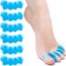 Toe Separator Hallux Valgus Correction Silicone Toe Separator for All Toes Hammer Toe Correctors Foot Toe Spreader Gel Toe Protection for Bunion Correction 6X Blue