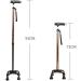 Crutches Telescopic Non-Slip Cane Old Four feet Aluminum Alloy Walking Stick Crutches Hello Independence B - Buy Online on GoSupps.com