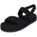 Creev Summer Flat Sandals for Women - Comfortable Rope Beach Wedge Flip Flops (Size 6) - Buy Online on GoSupps.com