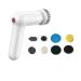 Firstrays Electric Scrubber Cordless Shower Scrubber with 8 Replacement Heads Bathroom Scrubber & Waterproof Electric Easy Install