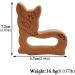 Wendysun 2pcs Cartoon Deer Wood Teether - Natural Baby Teething Toy - Buy Online on GoSupps.com