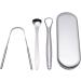 VOANZO Stainless Steel Tongue Cleaner Set - 4 Pieces for a Fresh Clean Mouth | Best Oral Hygiene Tool for International Shipping - Buy Online on GoSupps.com