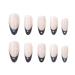 YoYoee Almond Fake Nails Cute Black Press on Nails Tips French Short False Nails Pearl Full Cover Stick on Nails for Women and Girls 24Pcs gorgeous 14 - Buy Online on GoSupps.com