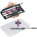 Stainless Steel Cosmetic Plate Stainless Steel Makeup Palettes Mixing Palette for Makeup Professional Spatula Cosmetic Tool Rectangle Shape Foundation Mixing Plate Makeup Mixing Palette with Spatula - Buy Online on GoSupps.com