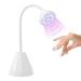 UV LED Nail Lamp with Smart Sensor Portable Rechargeable Mini Lotus Hands Free Light Rotatable Cordless Nail Dryer Quick Dry Nail Gel Polish Curing Lamp Gooseneck Flash Cure Light for Home & Salon
