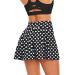 Pleated Tennis Skirts for Women High Waisted Athletic Golf Skorts with Pockets Shorts Running Workout Clothes Polka Dots Black Medium
