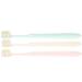Nolitoy soft manual toothbrushes: 3 pieces wide toothbrush bristles to brighten reusable tooth cleaning tools for sensitive gums in adults