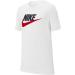 Nike Boys B NSW Tee Futura Icon Td T-Shirt 10-12 Years White/Obsidian/University Red