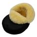 Lambskin - FOOT WARMER cozy Merino sheepskin natural fur black/yellow