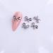 10pcs Nail Art Ribbon Bow Studs Silver Golden Metal 3D Butterfly Charms Nail Decoration Manicure DIY Design Accessories (8029)