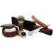 Premium Shaving Brush & Leather Strop Set | Wooden Bowl Soap & Paste for a Perfect Shave - International Shipping Available - Buy Online on GoSupps.com