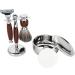 Lefeda Simply men's beard rasuring racing stands fashionable stainless steel rasier-shale brush stand male razor-shaving set gift 14x16.5cm silver
