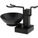 Shop Men's Black Alloy Shaving Brush Bowl Stand Set - Stylish Mug Cup Rack Holder for a Perfect Shave | International Shipping Available - Buy Online on GoSupps.com