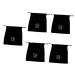 FOYTOKI 5 Pcs Hair Dryer Storage Bag Gym Holder Drawstring Bag Drawstring Bags S choir Black Flannel