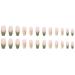 24 Pcs Flower Press on Nails: Long French Fake Nails with Exquisite Camellia Flowers & White Pearls Designs - Nude Green Glue on Nails for Women Manicure - Buy Online on GoSupps.com