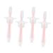 Hapinary 4 piece toothbrush for toddlers infant toothbrush baby toothbrush baby training toothbrush brisk toothbrush baby training brush with lid baby toothbrush newborn pink