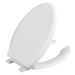 Toilet Seat Elongated Open Front with Lid Slow Close Hinge Made of PP Plastic for Rental Or Commercial Use White Little Surprise