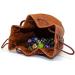 Raven Design Brown Leather Dice Bag - Large Lite Bag for 400 Polyhedral Dice - Stands Up, Faux Leather Exterior - Buy Online on GoSupps.com