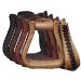 Showman Leather Covered Western Stirrups Black