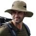 Men's Sun Hat Outdoor UPF50+ Mesh Wide Brim Bucket Safari Cap Foldable Waterproof Boonie Fishing Hats Khaki