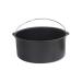 Zerodeko Griddle Airfryer Oven Baking Basket Kitchen Supplies Air Fryer Oven Frying Pot Frying Pan Tool Fried 17.2*15CM Black