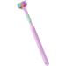 Three-Page Toothbrush with Soft Bristles | Macaron Design | V-Shaped Non-Slip Handle for Adults | Optimal Dental Care & Cleaning in Violet - Buy Online on GoSupps.com
