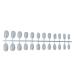 dijiusidy 24 Pieces Solid Small Round Head Press on Nails Removable Wearable French Style DIY Exquisite Unique Acrylic Nail Type22