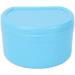 Denture Storage Container & Retainer Box - Clean Food Grade for Travel & Home | Light Blue - Buy Online on GoSupps.com