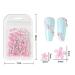3D Flower Caviar Beads Nail Art Decals - White Pink Acrylic Charms with Pearl Beads for DIY Manicures - Buy Online on GoSupps.com