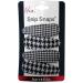 Mia Snip Snaps Fabric Covered Metal Hair Clips - Black + White Houndstooth 4pcs | Hair Accessories for Women, Teens, Girls Dance - Buy Online on GoSupps.com