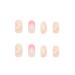 Kamize Almond French Press on Nails - Pink Acrylic Swirl Full Cover Fake Nails for Women - 24PCS - Buy Online on GoSupps.com