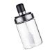 ABOOFAN 1pc Oil Brush Seasoning Jar Cooking Oil Bottle Vinegar Bottle Kitchen Oil Holder Olive Oil Storage Can Kitchen Oil Pot Oil Brush Jar Cruet Round Glass Soy Sauce Bottle