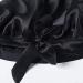 Silk Sleeping Cap for Women & Girls - Soft Hair Bonnet for Long Hair Care - Black - Buy Online on GoSupps.com
