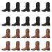 20PC Men's Sport Western Boot Retro Square Toe Cowboy Boots Pull-Up Country Work Boots Hunting Boot Men Winter Outdoor Cowboy Boots 10 Brown