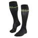 FALKE Men's Energizing Cool Running Socks, Breathable Quick Dry, 1 Pair 9.5-12 Black (Black 3001) - Calf Size W2