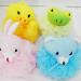 Xrten 4-Piece Animal Shower Sponge Set | Cute Cartoon Bath Sponges for Kids | Massage Sponge & Flower Bath Balls for Children - Buy Online on GoSupps.com