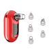Blackhead Remover Pore Vacuum Electric USB Rechargeable Acne Comedone Whitehead Extractor with 5 Probes and 3 Adjustable Suction Power for Facial Skin Blackhead Removal Kit Red