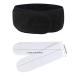Lades Facial Spa Headband - Adjustable Terry Cloth Wrap for Makeup, Shower, and Sports - Black + White - Buy Online on GoSupps.com