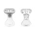 Women's Manual Short-Handle Razor Leg and Underarm Hair Shaver Travel Razor Five-Blade for Faster and Cleaner Shaving Experience Reusable (White)