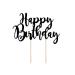 Schnooridoo Cake Topper Cake Decorating Cake Decoration Wedding Birthday (Happy Birthday black)