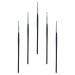 FOMIYES 5Pcs Eyeliner Brush Safe Portable Durable Eyeliner Applicator Makeup Tool Lipstick Brush 18x0.4cm Black