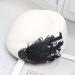 ORIDOOR Women's Vintage Wool Felt Flowers Bucket Hat - White | Church Wedding Fascinator - Buy Online on GoSupps.com